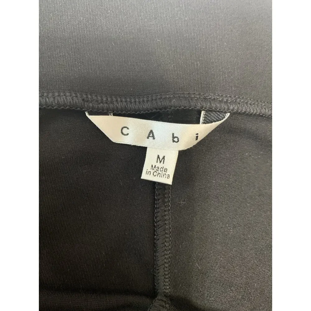 Cabi women's Pull On Leggings Medium Black Equestrian Zip Ankle Work Career - Picture 6 of 8